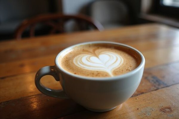 Latte art at Bubbs & Bites Cafe