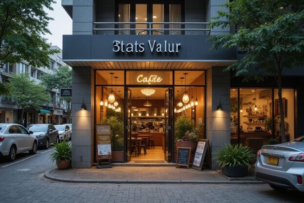 Cafe entrance at Dataran Sunway