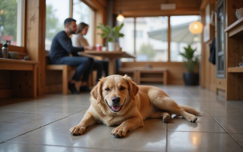 Comfortable pet indoors