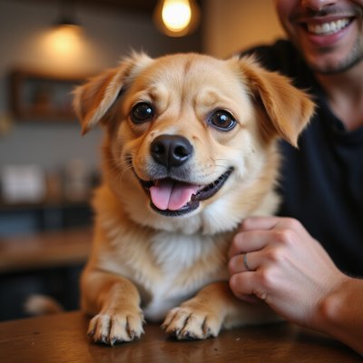 Happy pet at Bubbs & Bites Cafe