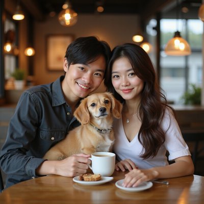 Pet enjoying time at Bubbs & Bites